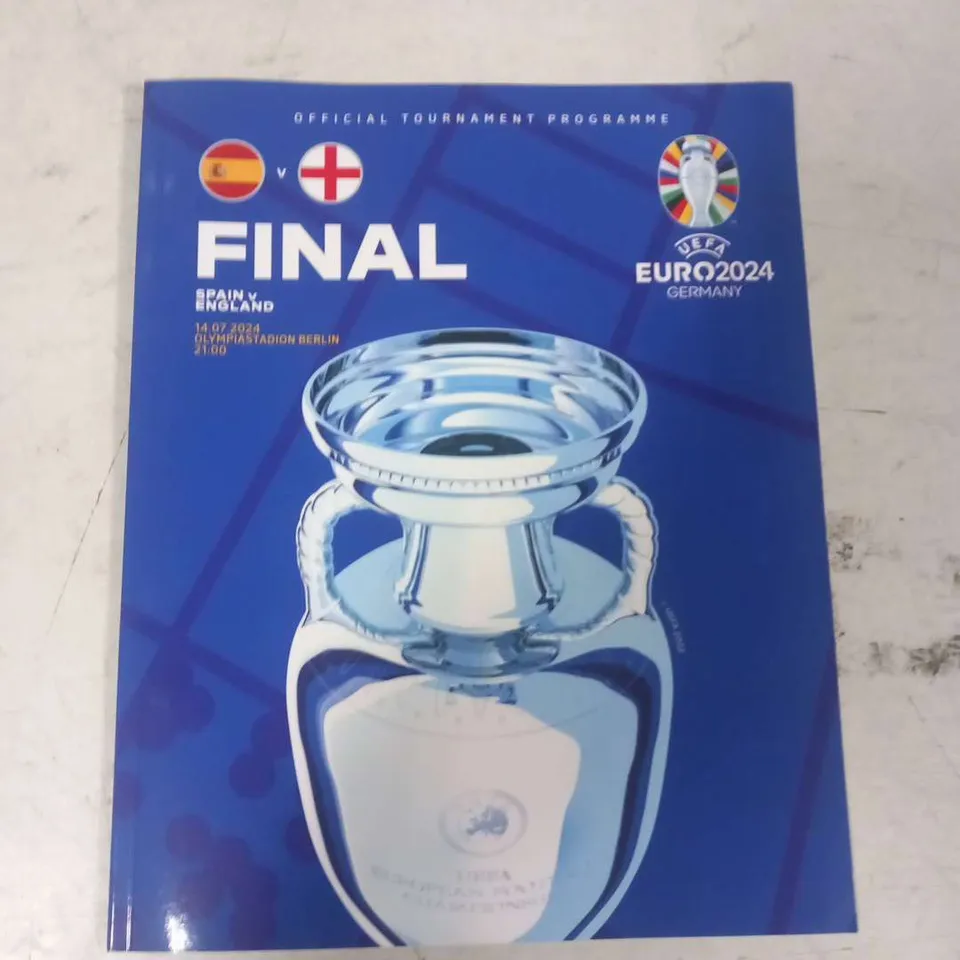 EURO 2024 OFFICIAL TOURNAMENT PROGRAMME FINAL SPAIN V ENGLAND 