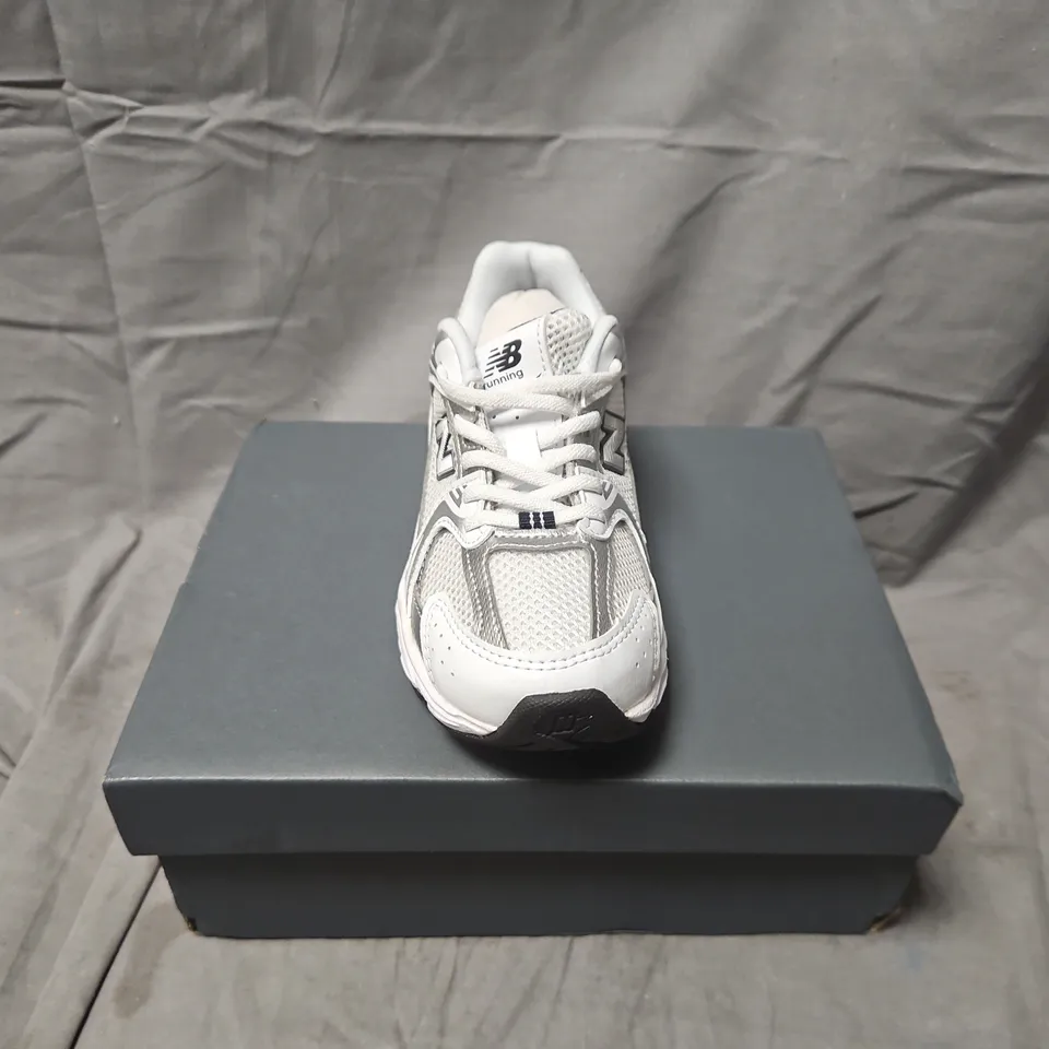 BOXED NEW BALANCE 530 SNEAKERS - MEN'S, WHITE/GREY, UK 12