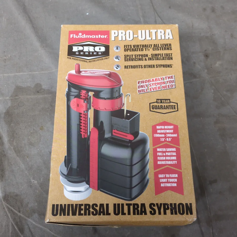 FLUIDMASTER PRO-ULTRA UNIVERSAL SIPHON – TOILET CISTERN (BOXED)