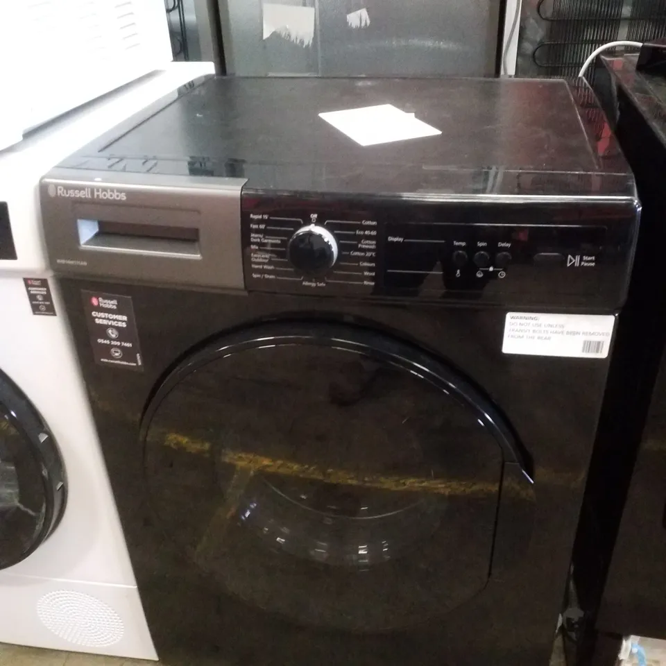 RUSSELL HOBBS RH814W111B 11 SERIES 8KG LOAD, 1400RPM SPIN WASHING MACHINE - BLACK