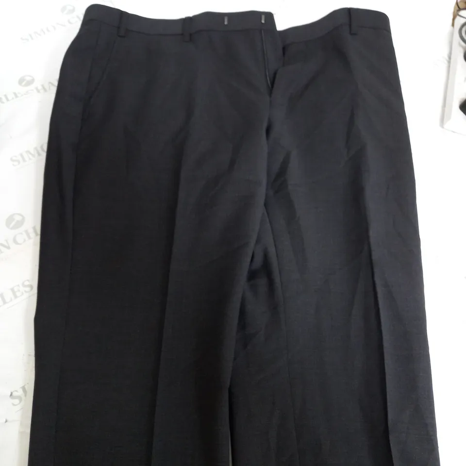 MOSS TAILORED FIT BLACK TROUSERS - 38S