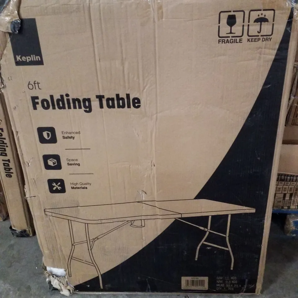 BOXED KEPLIN 6FT FOLDING TABLE