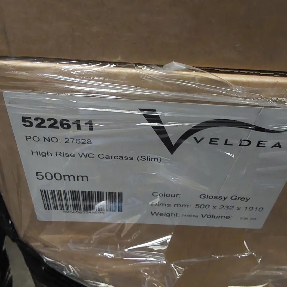 PALLET CONTAINING A LARGE QUANTITY OF BATHROOM FURNITURE PARTS INCLUDING: VELDEAU HIGH RISE CARCASSES 