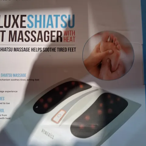 BOXED HOMEDICS DELUXE SHIATSU FOOT MASSAGER WITH HEAT FM-TS9-GB
