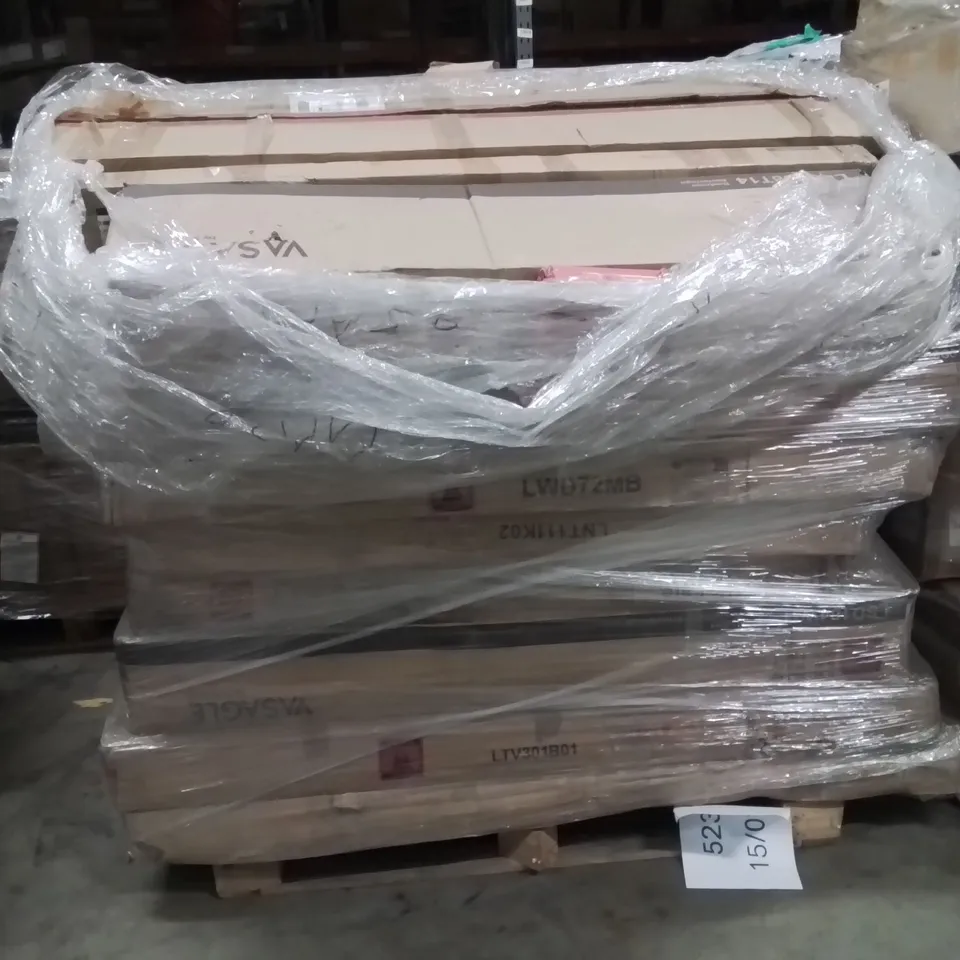PALLET OF ASSORTED HOUSEHOLD GOODS AND PRODUCTS TO INCLUDE;BOOKCASE,STANDING DESK,NAIL FILING MACHINE 