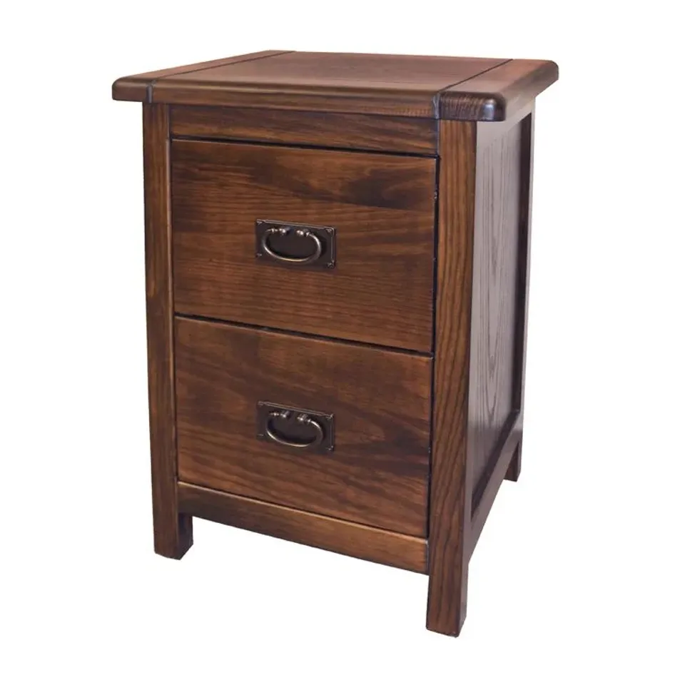 BOXED ALSACE SOLID + MANUFACTURED WOOD BEDSIDE TABLE (1 BOX)