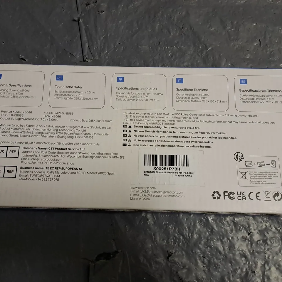 BOXED OMOTON KB066 WIRELESS KEYBOARD