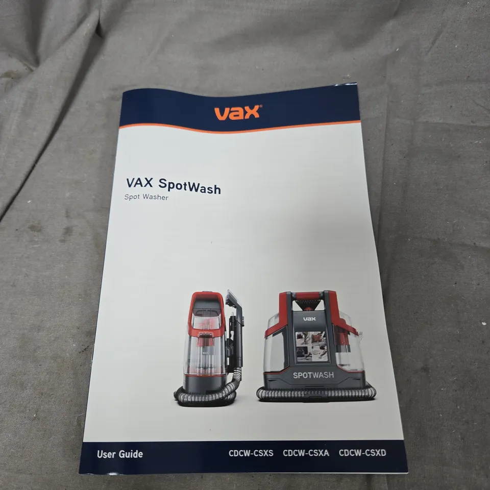 VAX SPOT WASHER BOXED WITH MANUAL