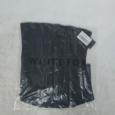 BAGGED WHITE FOX TELL ME A SECRET STRAPLESS BUSTIER IN BLACK SIZE MEDIUM