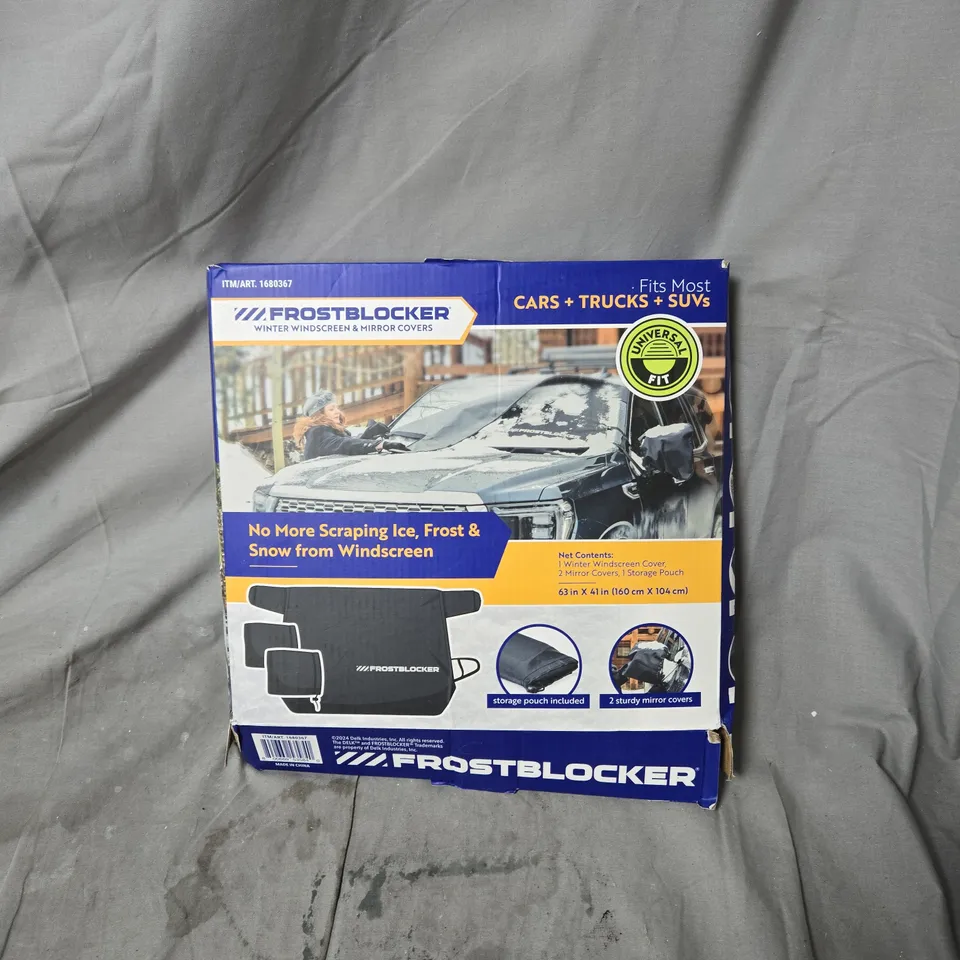 FROSTBLOCKER WINTER WINDSCREEN & MIRROR COVERS – UNIVERSAL FIT