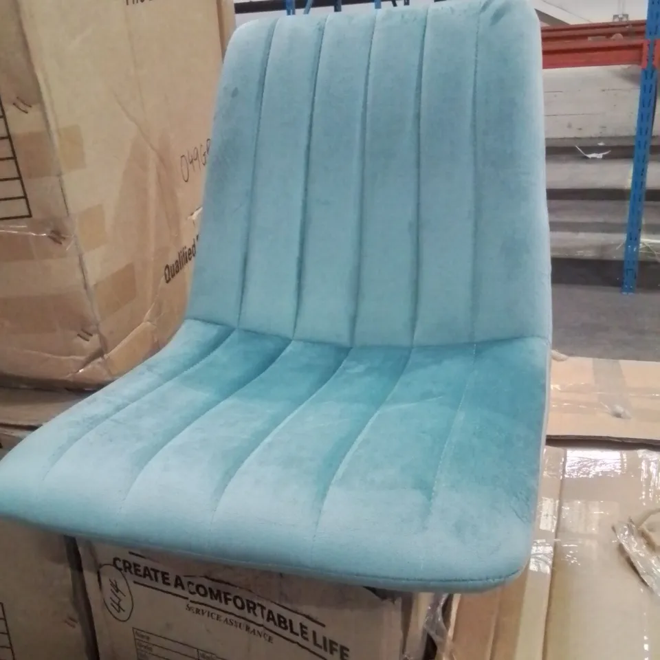 BOXED PAIR OF TWO CUMMER GREEN DINING CHAIRS