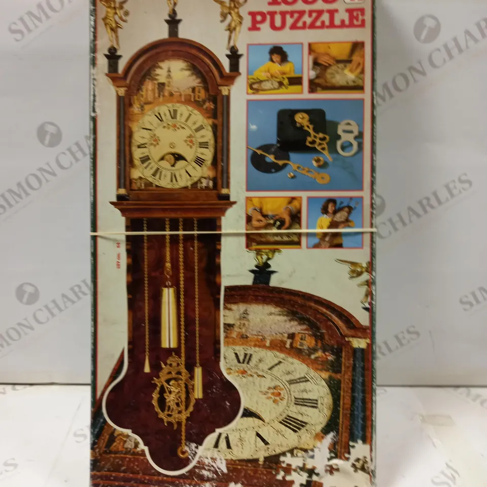 2 ASSORTED JIGSAW PUZZLES TO INCLUDE; SANTA CLAUS AND CLOCK
