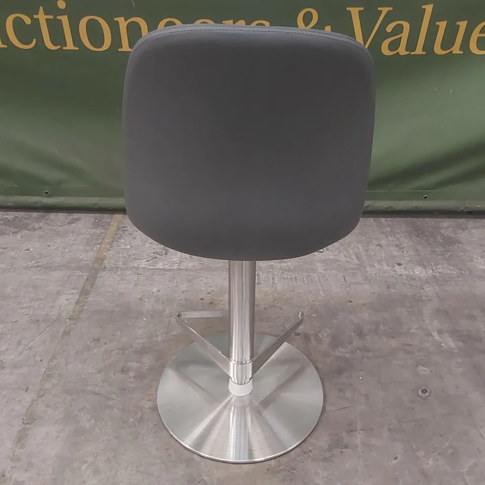 QUALITY DESIGNER ZARAGOZA STAINLESS STEEL AND PU LEATHER BAR STOOL