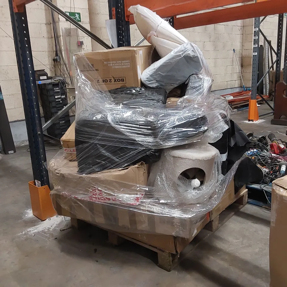 PALLET OF ASSORTED CONSUMER PRODUCTS/FURNITURE PARTS 