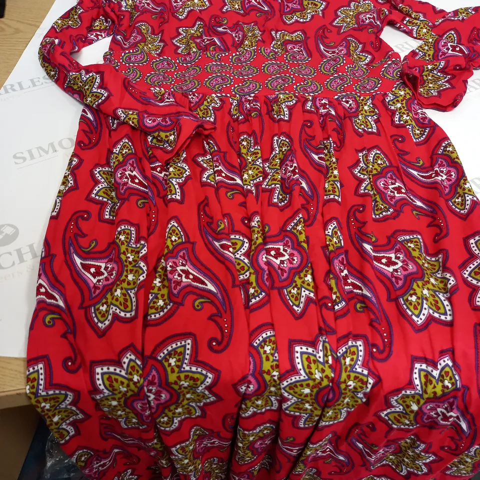 BODEN RED FLORAL DRESS SIZE 10