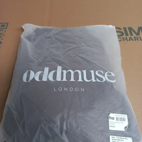 ODD MUSE LONDON THE ULTIMATE MUSE STRAPLESS MIDI DRESS – CHOCOLATE, SIZE S