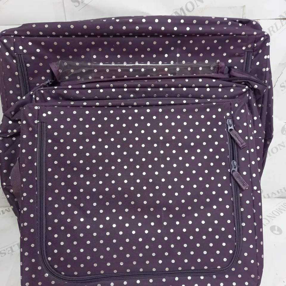 PERIEA COLLAPSABLE STORAGE BOX IN PURPLE WHITE DOTS