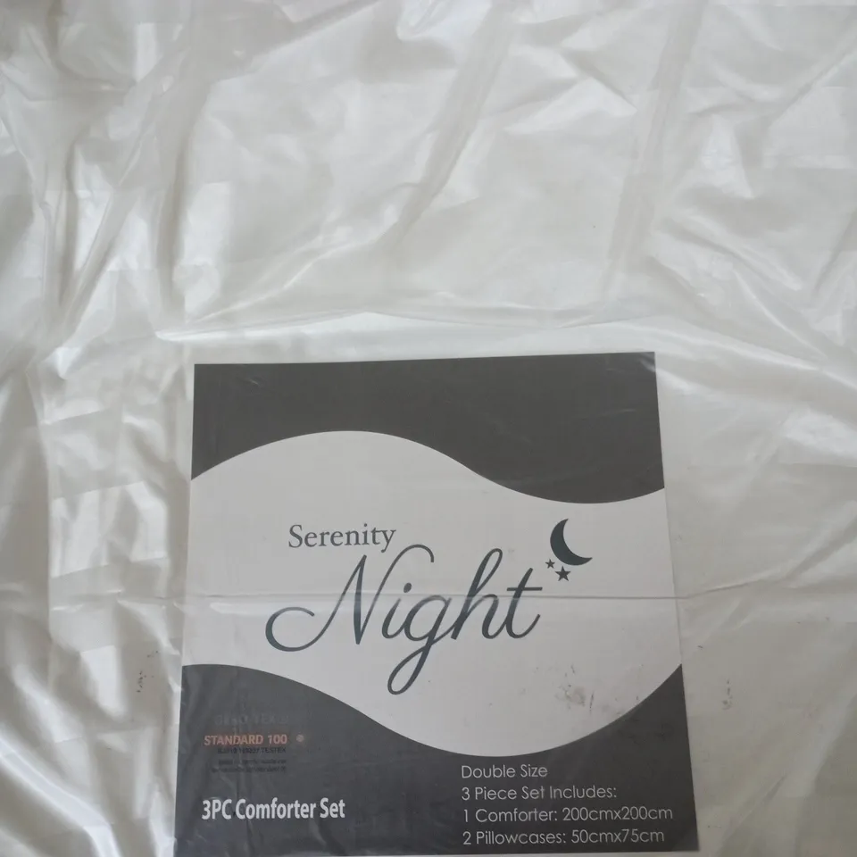 SERENITY NIGHT 3-PIECE COMFORTER SET – DOUBLE SIZE (200 X 200 CM)