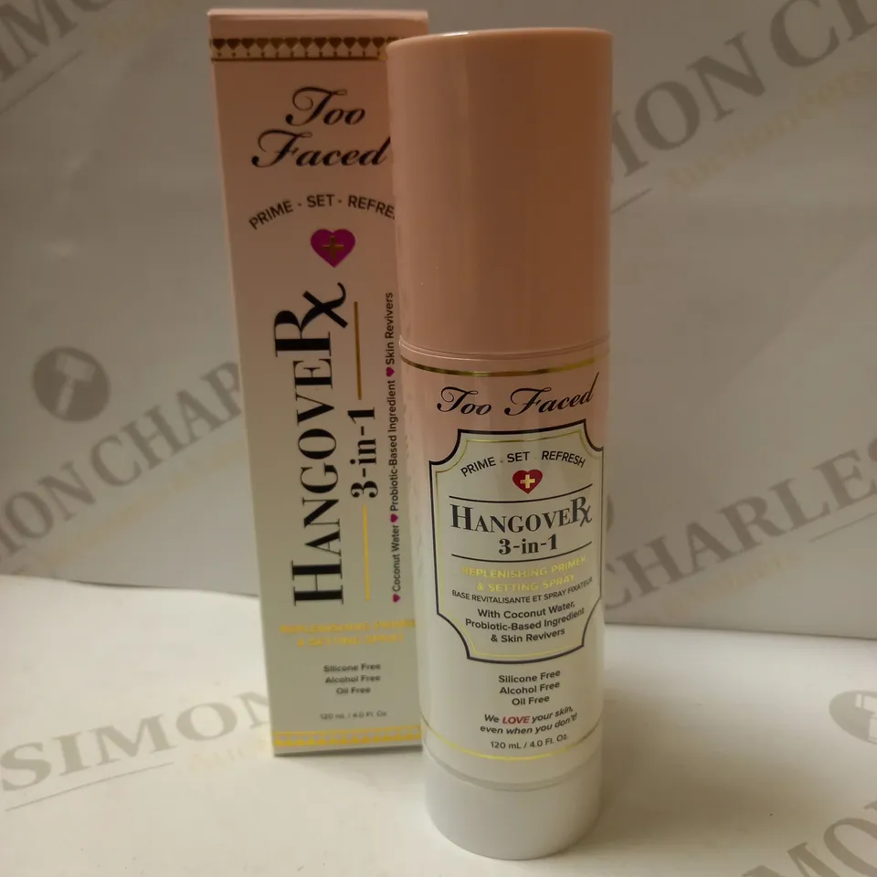 TOO FACED HANGOVER 3-IN-1 PRIMER & SETTING SPRAY 120ML
