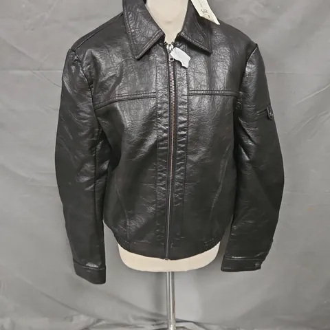 BDG WESTERN PU JACKET IN BLACK SIZE S