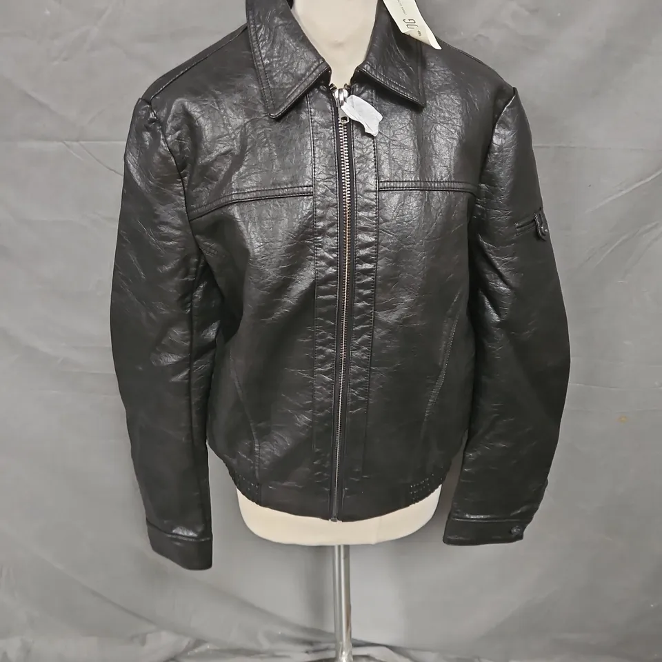 BDG WESTERN PU JACKET IN BLACK SIZE S