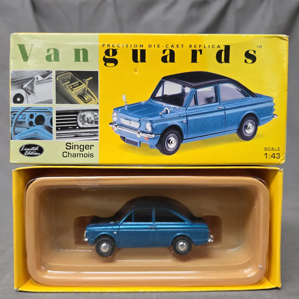 BOXED VANGUARDS LIMITED EDITION COLLECTIBLE 1:43 SCALE DIE-CAST SINGER CHAMOIS MODEL