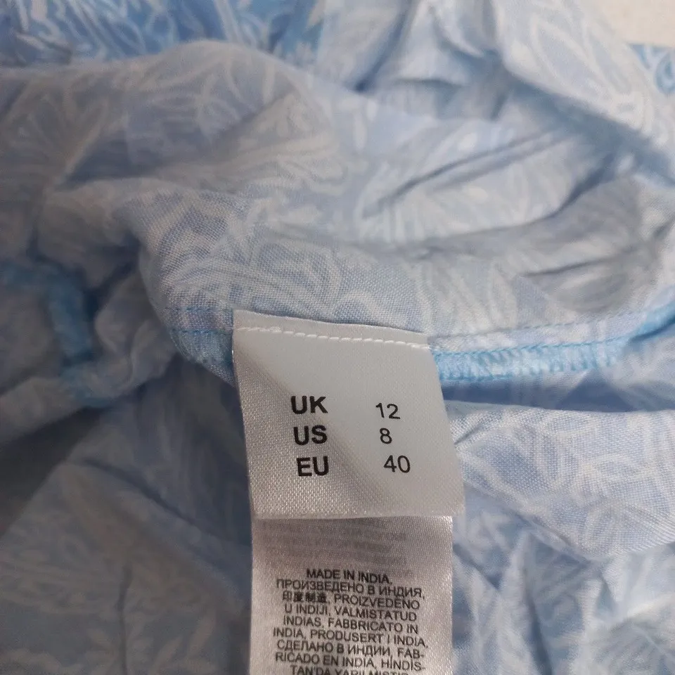 JUIPA WOMEN’S DRESS – LIGHT BLUE EMBROIDERED, UK 12 (EU 40) – MADE IN INDIA