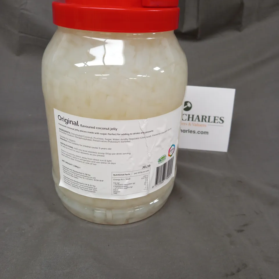 SEALED BOBA BOX ORIGINAL FLAVOURED COCONUT JELLY 3.8KG