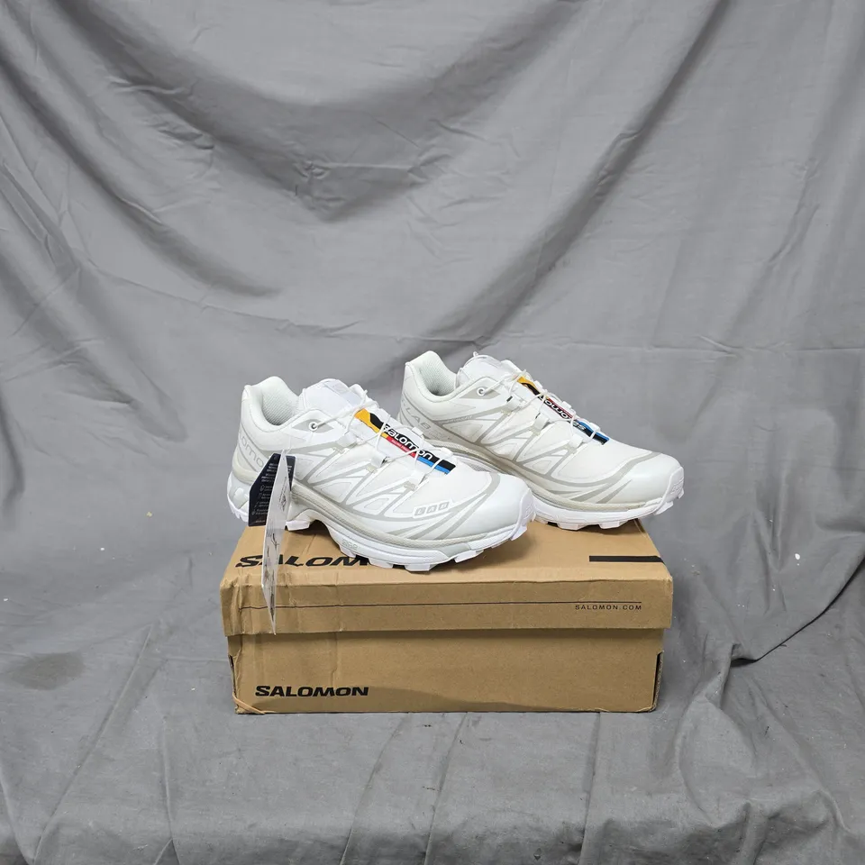 SALOMON WHITE TRAIL RUNNING SHOES – BOXED 