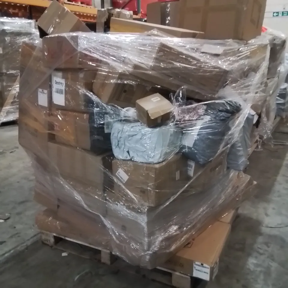 PALLET OF ASSORTED ITEMS TO INCLUDE; DEHUMIDIFIER,CLOTHES,BLENDER