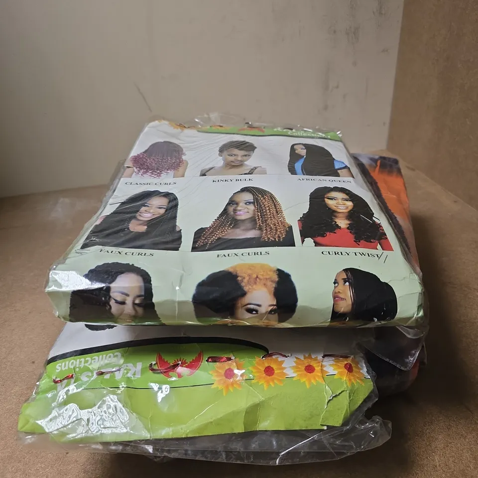 APPROXIMATELY 10 ASSORTED COSMETIC ITEMS INCLUDING KALISTA WIGS AND COTTON WOOL PADS 