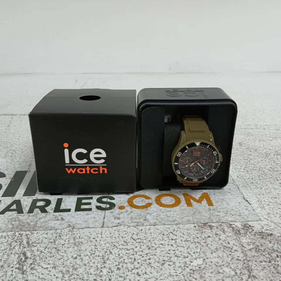 ICE WATCH CHRONO KHAKA ORANGE MEDIUM IN BOX