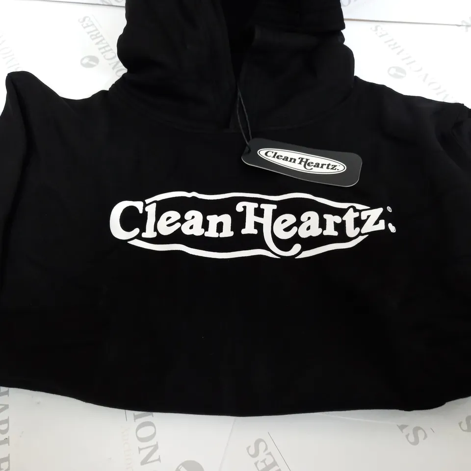 CLEAN HEARTS BLACK PLAIN LOGO SHIRT - S