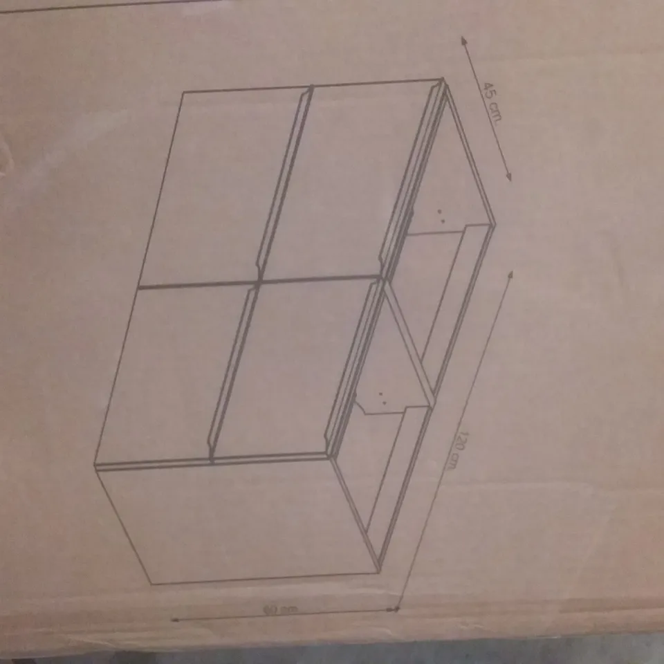 BOXED WALL MOUNTED DOUBLE BASIN CABINET 120X60X45
