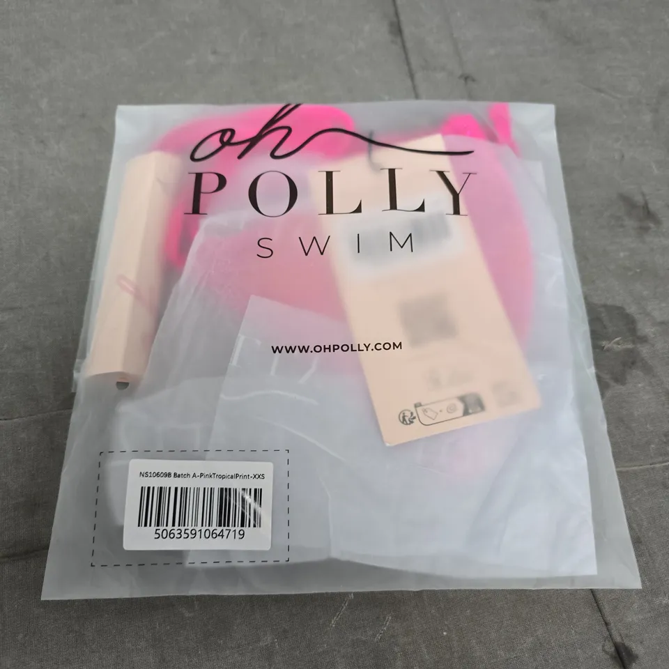 OH POLLY SWIM PINK TROPICAL PRINT SWIMSUIT – XXS
