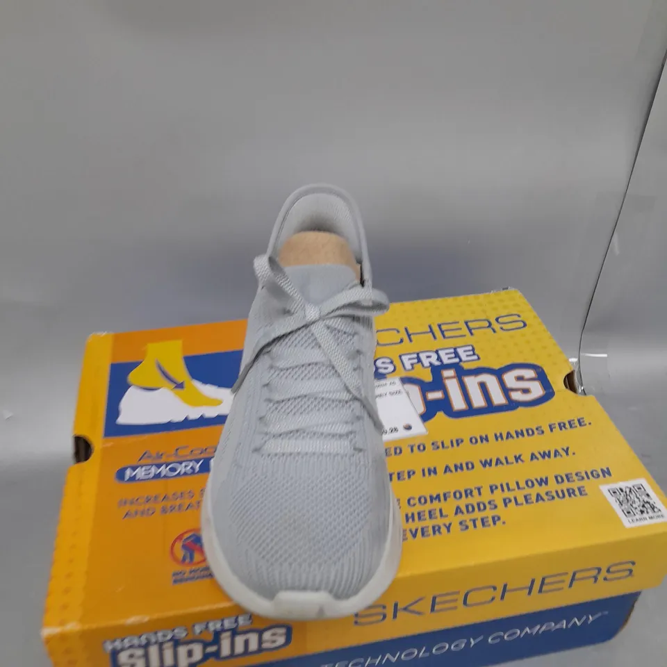 SKECHERS BRILL PATH TRAINERS - GREY - SIZE 3