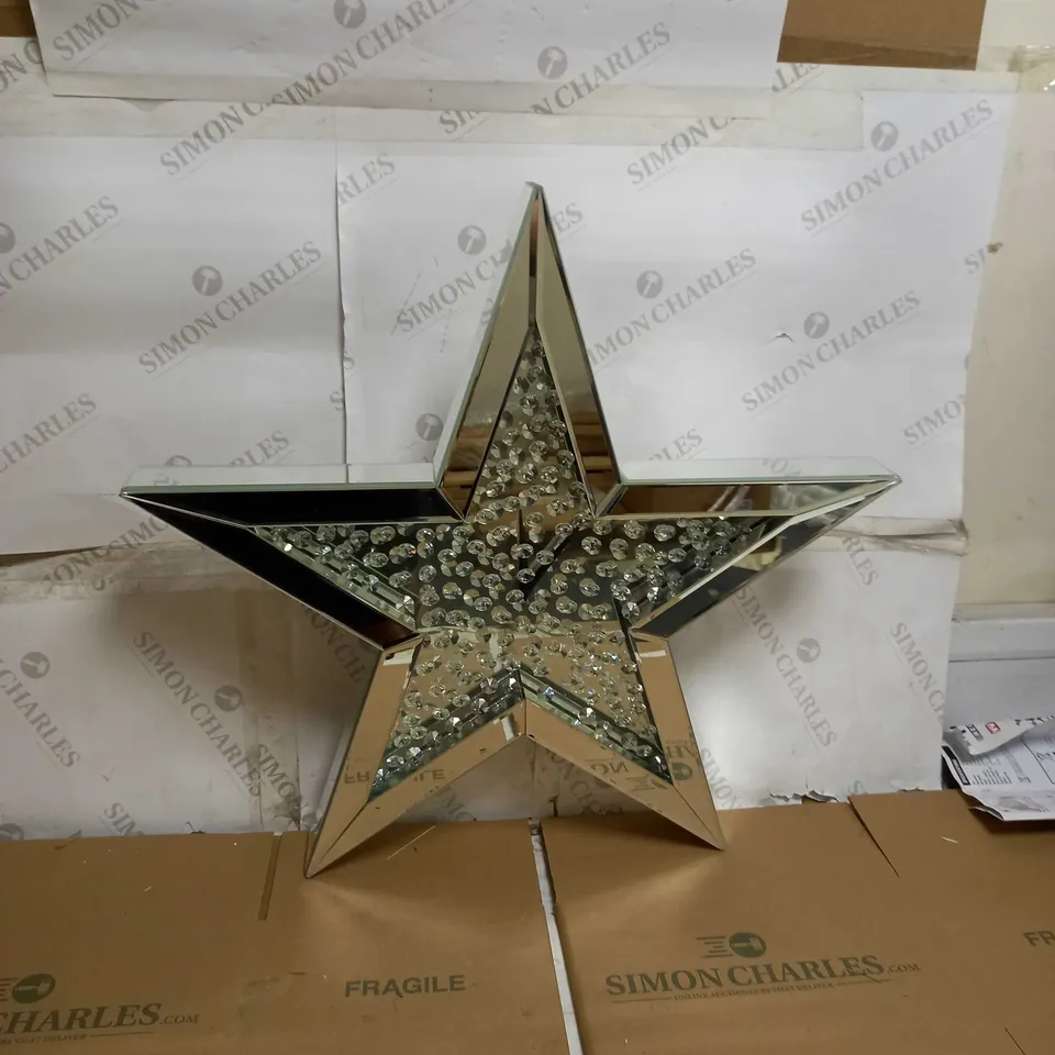 JULIEN MACDONALD ENCAPSULATED CRYSTAL STAR CLOCK - COLLECTION ONLY