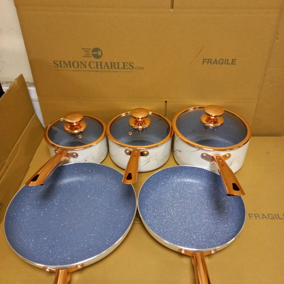 TOWER LINEAR INDUCTION FRYING PAN AND SAUCEPAN SET