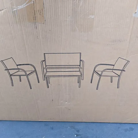BOXED SYDNEY OUTDOOR GARDEN SOFA SET (1 BOX) - COLLECTION ONLY