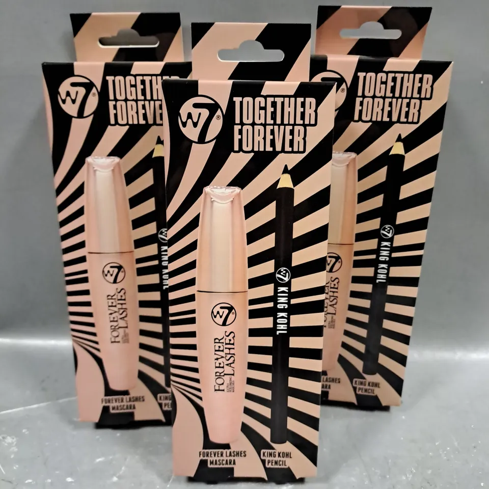 6 X W7 TOGETHER FOREVER MASCARA AND EYELINER DUO SETS