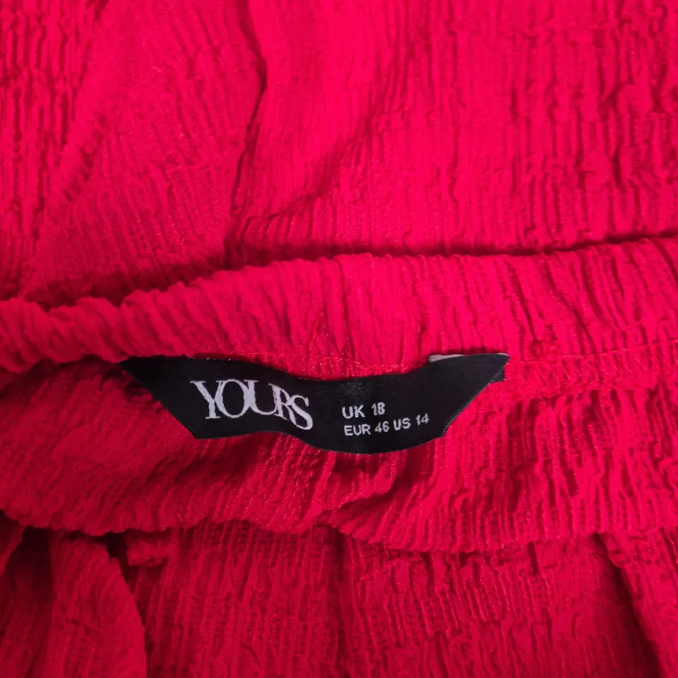 YOURS RED LOUNGE PANTS, UK 18 (EU 46 US 14)