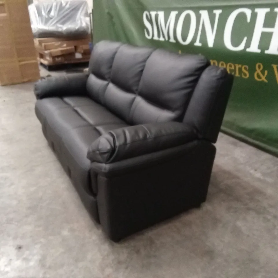 ALBION LUXURY FAUX LEATHER HIGH BACK 3 SEATER SOFA RRP £599