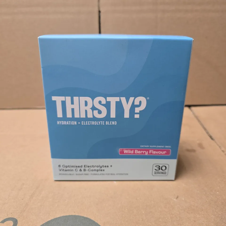 THRSTY? HYDRATION + ELECTROLYTE BLEND – WILD BERRY FLAVOUR