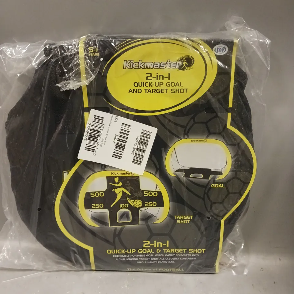 KICKMASTER QUICK UP GOAL AND TARGET SHOT  RRP £42.99