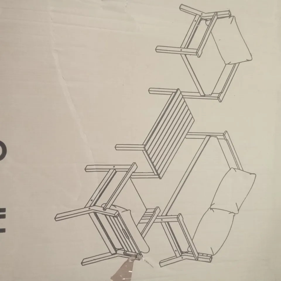 BOXED GOODHOME DENIA WOODEN COFFEE TABLE SET 