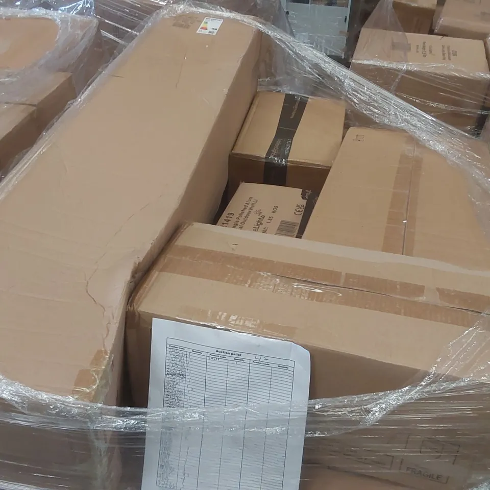 PALLET CONTAINING A VERY LARGE QUANTITY OF ASSORTED LIGHTING PRODUCTS