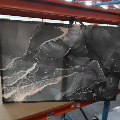 DARK GREY SMOKE GLITTER - WRAPPED CANVAS
