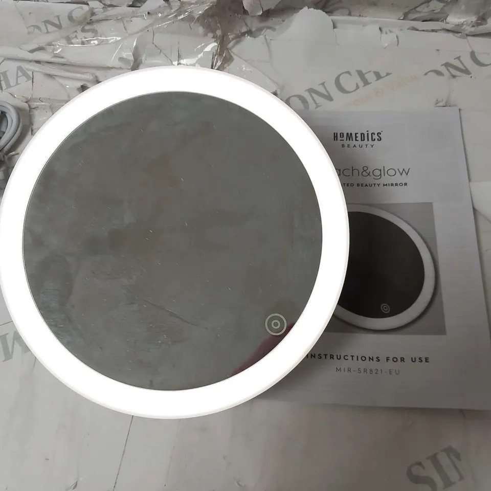 BOXED HOMEDICS ATTACH & GLOW RECHARGABLE LED MIRROR MIR-SR821-EU