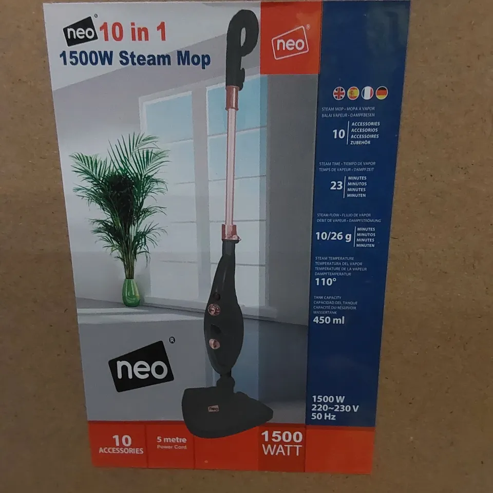 BOXED NEO 10-IN-1 1500W STEAM MOP - GREY/COPPER