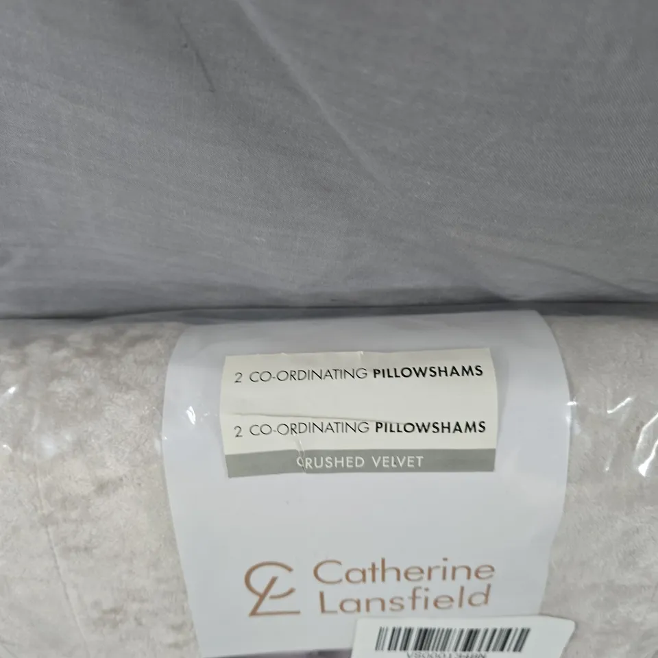 CATHERINE LANSFIELD SIGNATURE CRUSHED VELVET PILLOW SHAMS – PAIR